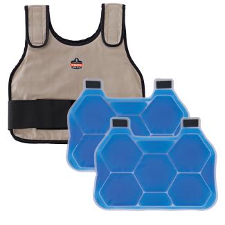 Chill-Its 6230 Standard Phase Change Cooling Vest with Rechargeable Packs